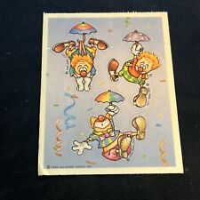 Vintage 80’s Hallmark CLOWNS & Umbrellas Sticker - Rare picture