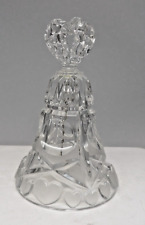 VINTAGE Lead Crystal Bell Frosted Hearts, 7