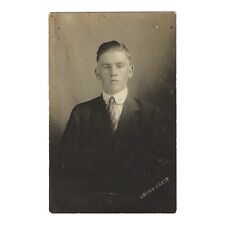 Antique Real Photo Postcard Blonde Dapper Handsome Man Photograph Portrait RPPC picture
