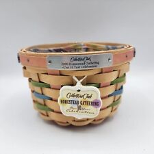 Longaberger 2006 Collector's Club Cupcake Basket w Liner Protector Tie On picture