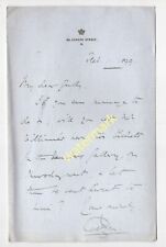 Richard Curzon, 4th Earl Howe, courtier & politician, autograph letter, 1899 picture