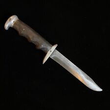 WWII US M3 Paratrooper Knife Blade Marked Utica Trench Art Grip picture