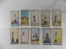 Lot of 10 Wills Overseas Three Castles Cigarette Cards Lighthouses 1926 picture
