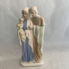 Vintage Joseph Mary & Baby Jesus Porcelain Figurine Christian Sculpture signed picture