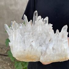 5.2lb Large Natural White Clear Quartz Crystal Cluster Raw Healing Specimen picture
