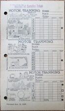 North Butte Mining Co. 1923 Workers Guide Card, Motor Tramming, MT Montana picture