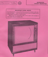 1956 MAGNAVOX CMUD477AA TELEVISION Tv Photofact MANUAL 36 PAGES Amp 145AA Vtg picture
