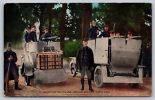 WW1 Osborne Lithograph Postcard Belgian Armored Motor Cars Pioneering Innovation picture