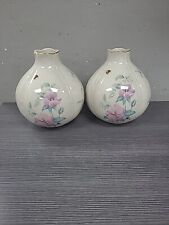 2 Lenox Vase Morningside Cottage Pattern, Flowers And Bees Gokd Trim China picture