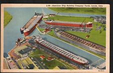 Postcard American Ships Building Yards Lorain OH Construction Boats Shipyard1957 picture
