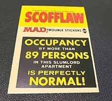 1983 Fleer MAD Trouble Sticker Cards, Scofflaw  picture