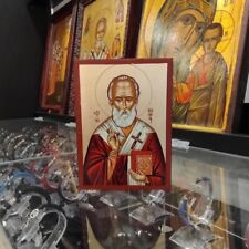 Saint Nicholas Greek Icon Handpainted Byzantine Icon picture