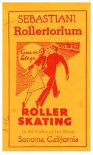 Original Vintage 1940s Roller Skating Rink Sticker Sebastiani Sonoma CA s16 picture