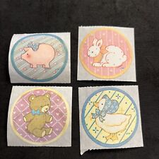 Lot Of 4 Vintage 80’s  Ginny TF Stickers - Pig Bunny Cat Teddy Bear - Rare picture