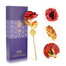 Eternal 24K Gold Dipped Handcrafted Real Artificial Rose in Beautiful w/Gift Box picture
