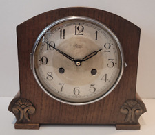 Antique Early 20th Century c1930’s Oak “Tymo” & “Haller” Chiming Mantel Clock picture