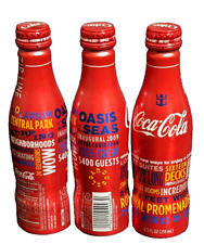 3 Coca Cola Aluminum Bottles USA Inaugural Oasis of the Sea 2009 Royal Caribbean picture
