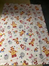 Vintage 1980s 1984 Robot Man Twin Flat Fabric Bed Sheet Cannon UFS,INC USA Made picture