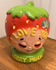 Vintage Fruity Flavored Scented Bank Coin Strawberry 80's Berry Japan Kitsch picture