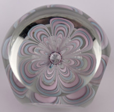 Unusual Fratelli Toso (Attr.) Murano Pink/Blue Faceted Paperweight 3.2