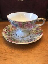 Beautiful Vintage Cup and Saucer, Bone China, Enesco picture