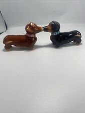 Kissing DACHSHUNDS SALT & PEPPER SHAKERS Westland Mwah Magnetic 4” picture