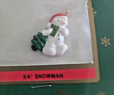 Lot 2 Vtg resin Mini Miniature Christmas Tree Ornament Dollhouse 3/4