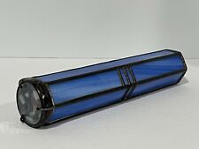 Vintage Blue Stained Leaded Glass Kaleidoscope Artist Signed Numbered Handmade picture