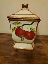 Tuscany Country Apple, Hand Painted Ceramic, Cookie jar Canister, By ACK picture