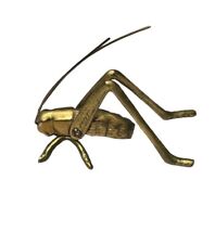 Vintage Figural Brass Small Grasshopper or Cricket Figurine 3.5