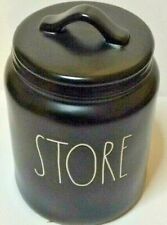 Rae Dunn “STORE” Inscribed Container Black NWOT picture