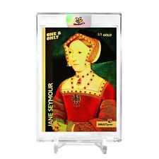 JANE SEYMOUR Queen of England Card 2023 GleeBeeCo #J17A-G Encased Holo GOLD 1/1 picture