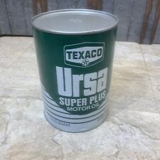 Vintage 1 Quart Texaco Ursa Super Plus Motor Oil Can Full picture