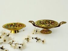 Vintage Brass Enamel Decorative Dish Set Marked Jerusalem picture