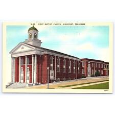 First Baptist Church Kingsport Tennessee K-30 E-8602 Linen VTG Postcard 00983 picture