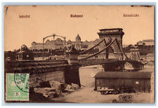 Budapest Hungary Postcard Bank Building Celtic Bridge COF c1910 Posted picture