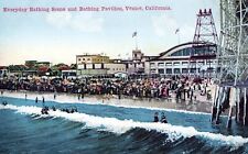 Venice California Everyday Bathing Scene and Bathing Pavilion Postcard picture