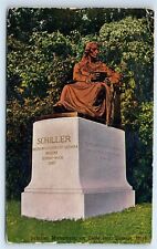 Postcard Schiller Monument in Belle Isle, Detroit, Michigan H198 picture