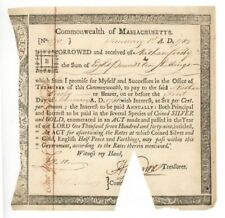 Commonwealth of Massachusetts - Bond Certificate - Early Stocks and Bonds picture