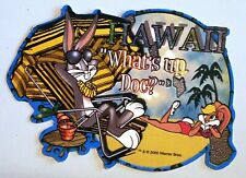 Looney Tunes Bugs Bunny & Lola Hawaii Sticker Vending Decal Vintage New State HI picture