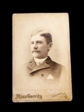 RARE Miss Garrity Louisville KY Cabinet Card Photograph of Man picture