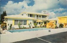 RIVIERA BEACH FLORIDA FL Sunshine Shore Vintage c1984 Apartments Pool Postcard picture