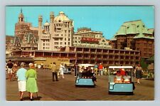 Atlantic City NJ-New Jersey, Rolling Chairs, Boardwalk, Vintage Postcard picture