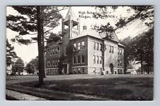 Allegan MI-Michigan, High School, Antique, Souvenir, Vintage Postcard picture