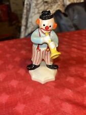 Vintage Goebel Porcelain Clown Playing Trumpet Figurine  picture