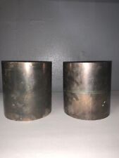 Restoration Hardware Curved Metal Modern Industrial Votive Pair Candle Holders picture