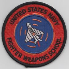 NAVY USN FWS DELTA WING RED EXHAUST ROUND HOOK & LOOP EMBROIDERED JACKET PATCH picture