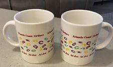 Vintage Atlantic Coast Airlines Lot (2) Mugs ACJet Red Purple Green Yellow picture