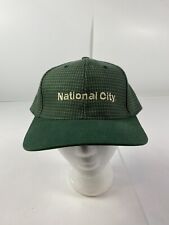 Vintage National City Bank Cap Hat Adult Adjustable Checkered Plaid picture