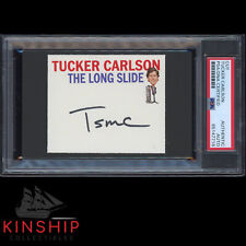 Tucker Carlson signed Cut PSA DNA Slabbed Fox News Broadcasting Auto C2827 picture
